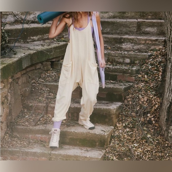 NWT Free People Movement Hot Shot Onesie - Banana Yellow - S - Picture 2 of 8